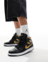 Фото #12 товара Air Jordan 1 mid trainers in black and gold