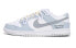 Фото #1 товара 【定制球鞋】 Nike Dunk Low 字母 解构 高街 防滑耐磨 低帮 板鞋 男款 雾霾蓝 / Кроссовки Nike Dunk Low DV0831-101