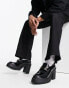 ASOS DESIGN loafers in black patent faux leather