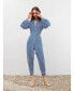 ფოტო #5 პროდუქტის Women's Hooded Jumpsuit