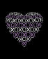 ფოტო #2 პროდუქტის Women's Word Art XOXO Heart V-Neck T-Shirt