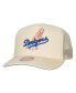 Фото #2 товара Men's Cream Los Angeles Dodgers Cooperstown Collection Evergreen Adjustable Trucker Hat