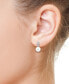 ფოტო #2 პროდუქტის EFFY® Cultured Freshwater Pearl (9mm) & Diamond (1/5 ct. t.w.) Drop Earrings in 14k White Gold