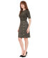 Фото #3 товара Petite Metallic Rib-Knit Tweed Sheath Dress