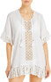 Фото #1 товара Surf Gypsy Womens Sheer Knee Dress Swim Cover-Up White, Size Large