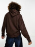 Фото #3 товара COLLUSION Unisex hoodie with applique in brown