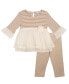 Фото #1 товара Baby Girls Mesh Top and Polka Dot Skirt, 2 Piece Set