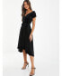 Women's Velvet Bardot Ruched Sleeves Evening Dress