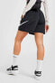 Фото #2 товара Sportswear Loose Fit Woven Shorts Black File Astarlı ipli Bol Kesim Kadın Siyah Şort