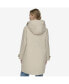 ფოტო #3 პროდუქტის Women's Gemas Lightweight Parka Coat With Matte Shell and Faux Leather Details