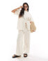 Фото #3 товара ASOS DESIGN oversized shirt co-ord with linen in neutral