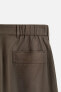 JOGGER WAIST TROUSERS WITH PLEATS