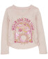 Фото #1 товара Kid Shine All The Time Long-Sleeve Fashion Top - Pink 4