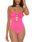 Фото #1 товара Women's Buckle-Up One-Piece Swimsuit