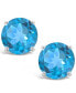 ფოტო #6 პროდუქტის Blue Topaz (3-1/10 ct. t.w.) Stud Earrings in Sterling Silver (Also Available in Peridot and Amethyst)