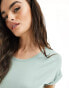 Фото #4 товара ONLY short sleeve crew neck top in sage green