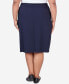 ფოტო #2 პროდუქტის Plus Size Classic Stretch Waist Skirt