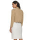 Фото #2 товара Women's Collarless Open-Front Embellished Cardigan