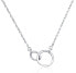 Фото #1 товара Silver necklace Linked circles SVLN0333XH20000