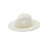 Time and Tru Women's Fedora with Faux Pearl Trim One Size lvory 100% Polyester