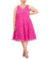 ფოტო #1 პროდუქტის Plus Size 3D Floral-Applique Fit & Flare Dress