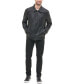 Фото #6 товара Men's Faux Leather Laydown Collar Jacket