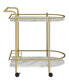 Фото #5 товара Desiree 32" 3-Bottle Metal Rack Serving Cart with Casters