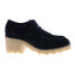 Фото #1 товара Clarks Wallabee Block 26164402 Womens Black Suede Heels Block Shoes