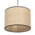 Ceiling Light Black Natural Raffia Iron Plastic 220-240 V 35 x 35 x 24 cm