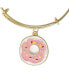 ფოტო #2 პროდუქტის Donut Gold Bangle Bracelet for Girls