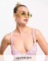 Фото #1 товара The Frolic Maternity beryl ditsy floral balcony bikini top in pink