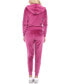 Фото #5 товара Women's Velour Tracksuit Loungewear 2pc Set