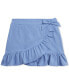 Фото #1 товара Toddler & Little Girls Ruffled Stretch Mesh Faux-Wrap Skort