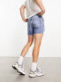 Фото #5 товара ASOS DESIGN denim shorts in lightwash with rip detail and raw hem in shorter length