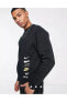 Club Fleece Brushed-Back Siyah Erkek Sweatshirt