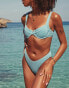 Фото #4 товара 4th & Reckless X Amaka Hamelijnck Elsie crinkle underwire cup bikini top in cornflower blue