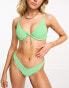 Фото #4 товара Hollister smock underwire bikini top co-ord in green