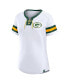 Фото #4 товара Women's White Green Bay Packers Sunday Best Lace-Up T-shirt