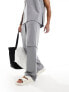 Фото #3 товара ASOS DESIGN smart co-ord wide two layer trouser in grey