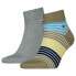 Фото #1 товара TOMMY HILFIGER Stripe Quarter short socks 2 pairs