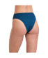 ფოტო #2 პროდუქტის Women's Solid Textured high leg high waist swim bottom