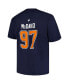 Фото #2 товара Men's Connor McDavid Navy Edmonton Oilers Big and Tall Name and Number T-shirt