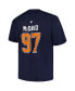 ფოტო #2 პროდუქტის Men's Connor McDavid Navy Edmonton Oilers Big and Tall Name and Number T-shirt