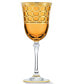 Фото #2 товара Multicolor White Wine Goblet with Gold-Tone Rings, Set of 4