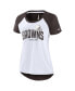 Фото #2 товара Women's White, Brown Cleveland Browns Back Slit Lightweight Fashion T-shirt