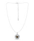 Crystal Sand Dollar Pendant Sterling Silver Necklace