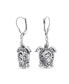 ფოტო #1 პროდუქტის Honeymoon Vacation Nautical Balinese Tortoise Beach Balinese Turtle Dangle Earrings For Women Oxidized Sterling Silver