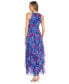 Фото #2 товара Petite Floral-Print Ruffled Maxi Dress