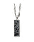 ფოტო #1 პროდუქტის Alabaster Stone Inlay Rectangle Pendant Curb Chain Necklace