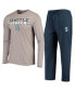 ფოტო #2 პროდუქტის Men's Gray, Deep Sea Blue Seattle Kraken Meter Long Sleeve T-shirt and Pants Set